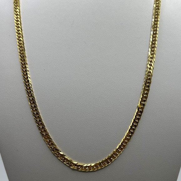 Silver/Gold 22" Miami Cuban Double Curb Chain - 925 Italy - Mens/Ladies/Unisex - Picture 8 of 11